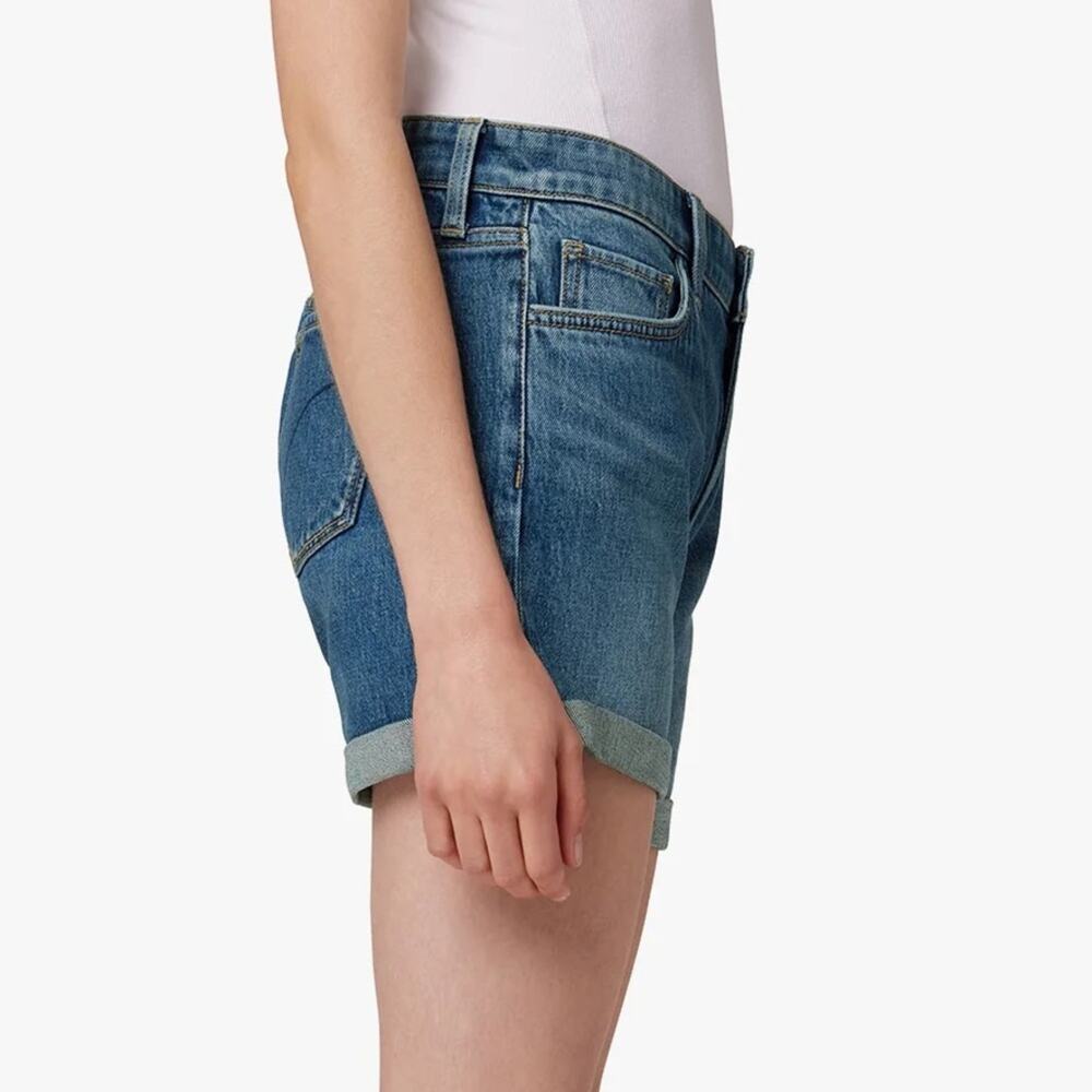 NEW Joes Jeans 5” Cuffed Jean Shorts Stretch Mid-Rise Denim Womens 28 $118 - Picture 3 of 9
